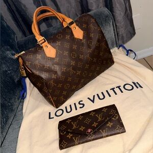 Louis Vuitton Speedy 30 & Wallet Lot